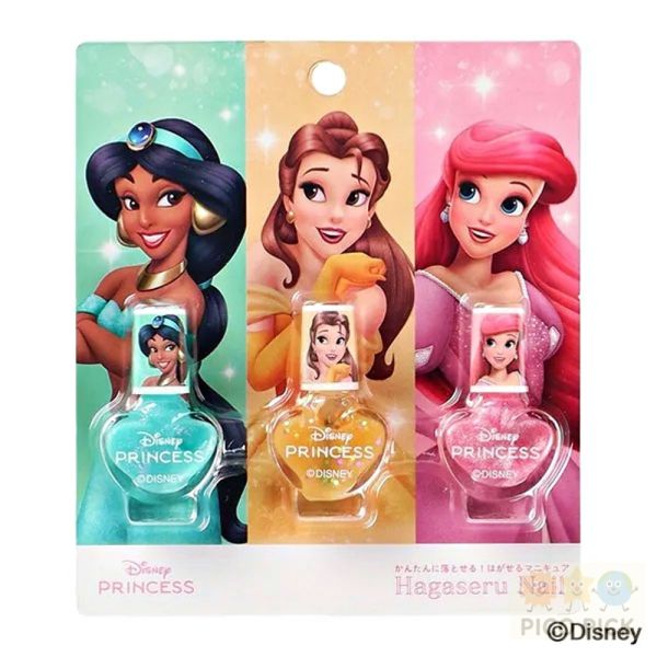 日本｜Shobido可撕式兒童安全指甲油 3入組｜三麗鷗/冰雪奇緣/迪士尼公主/兒童指甲彩繪 安全水性指甲油 不需去光水 