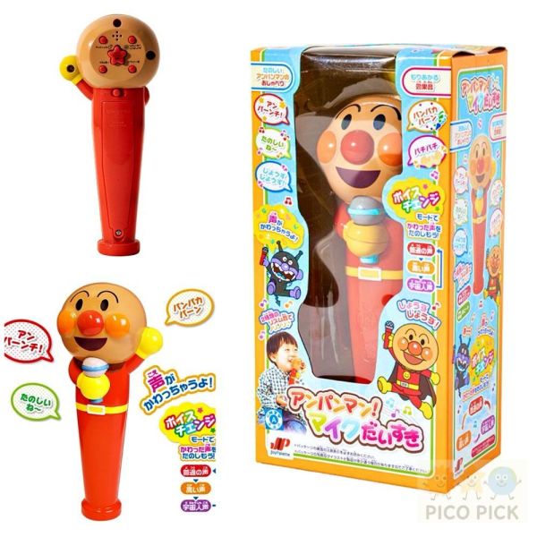 日本 麵包超人 聲音麥克風玩具 兒童卡拉OK玩具 角色音樂玩具 