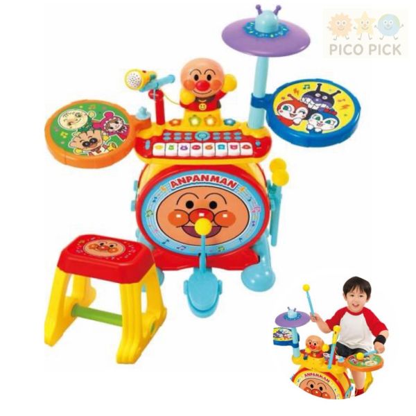 日本 Anpanman 麵包超人 爵士電子鼓鍵盤組 