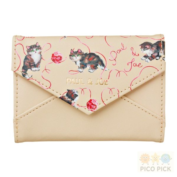 日本正版PAUL & JOE 2025秋冬新款｜卡片夾包｜三款選擇（海軍藍／粉色插畫／奶油貓咪） 