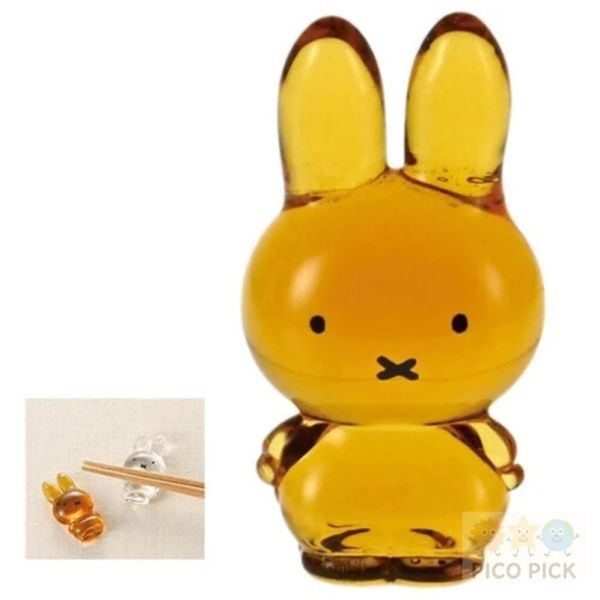 日本直送 【Miffy】玻璃筷架 透明／琥珀色（兔兔造型可愛餐桌小物） 