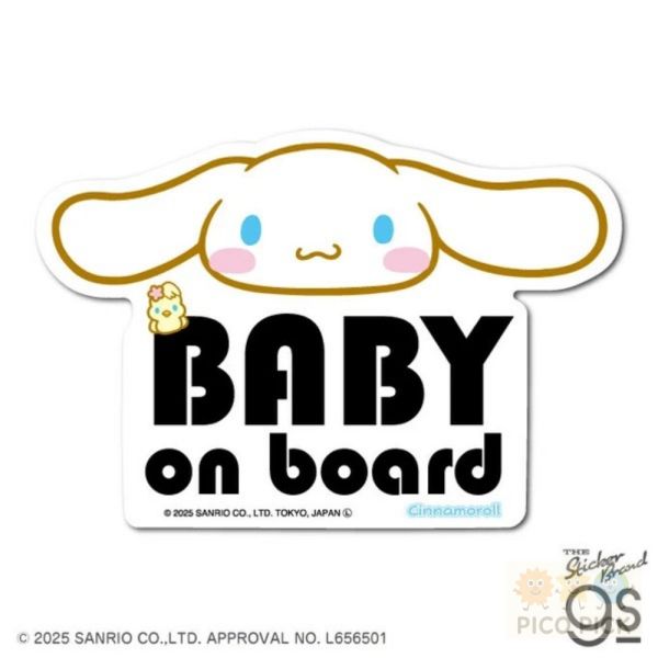 日本直送｜Sanrio BABY on board 車用安全貼紙 可愛角色款6選｜Hello Kitty/美樂蒂/大耳狗/布丁狗/Pochacco 