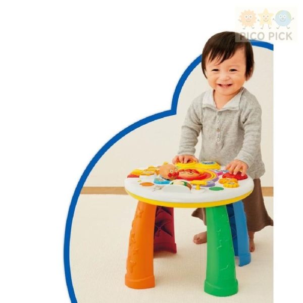 日本正版｜麵包超人 多功能音效學習桌｜幼兒遊戲桌｜麵包超人益智玩具 