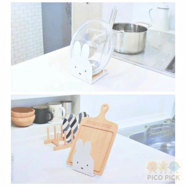日本製正版miffy 米菲兔廚房多功能調理器具支架｜鍋蓋架 食譜架 湯杓置物架 可拆洗不占空間 