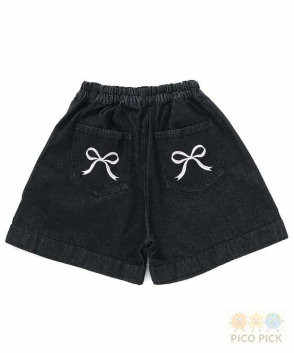 日本直送 日系品牌女童蝴蝶結款短褲/牛仔短褲 