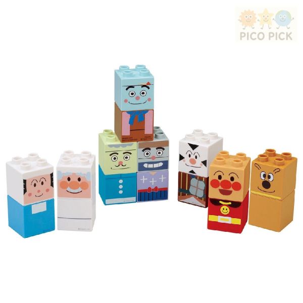日本空運｜日本ANPANMAN 麵包超人好朋友積木組｜8款角色積木｜益智啟蒙玩具 