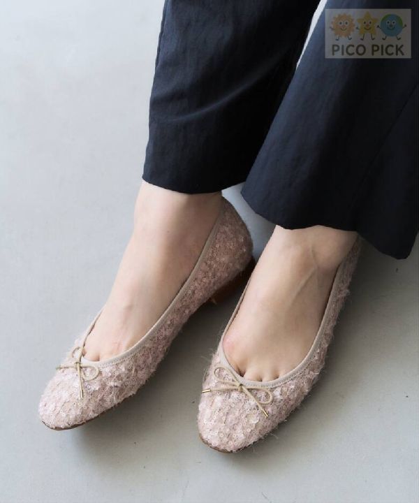 日本直送｜Le Talon 流蘇感亮片芭蕾平底鞋（3色可選） 