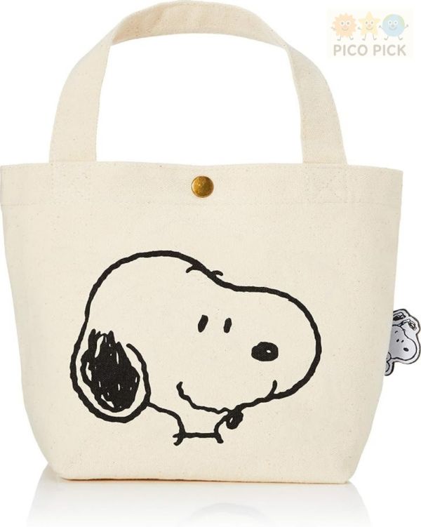 日本直送｜正版SNOOPY 史努比帆布迷你托特包／午餐包／手提包 