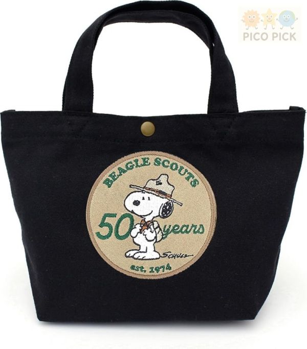 日本直送｜正版SNOOPY 史努比帆布迷你托特包／午餐包／手提包 