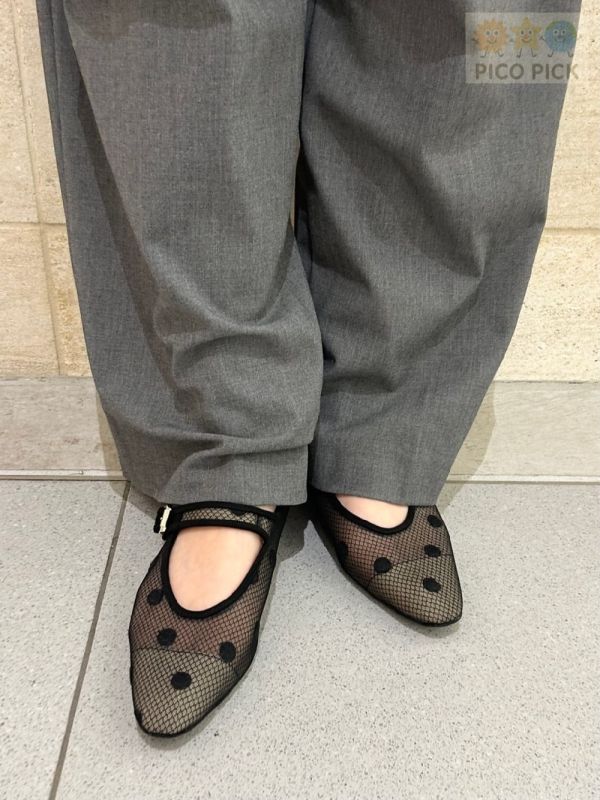 日本直送｜Le Talon 大圓點網紗瑪莉珍鞋（2色可選） 