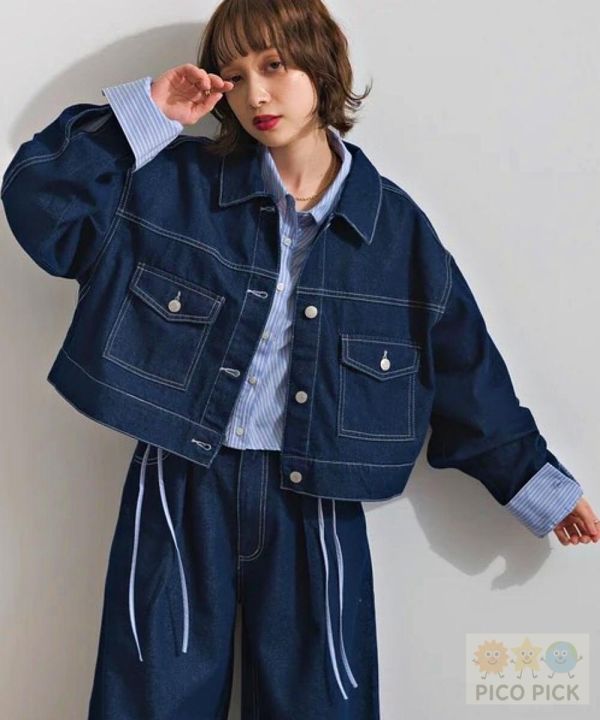 日本 2026春裝 Elencare Due｜10oz短版牛仔外套 短版牛仔外套 牛仔外套 牛仔外套女 短版外套 