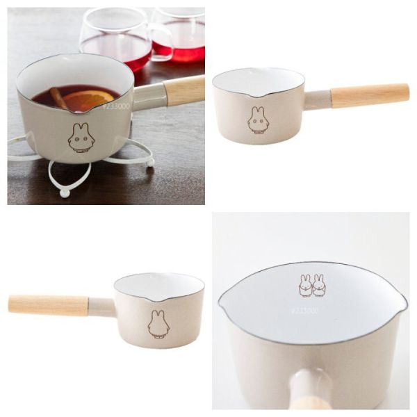 【日本直送｜富士琺瑯 FUJIHORO × Miffy 米飛兔粉彩琺瑯系列｜牛奶鍋／味噌鍋 四色可選】 