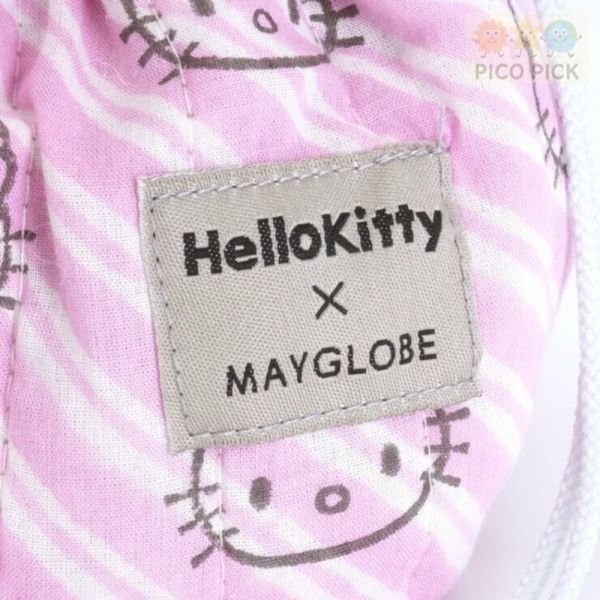日本【Hello Kitty × MAYGLOBE】手工刺繡束口袋 