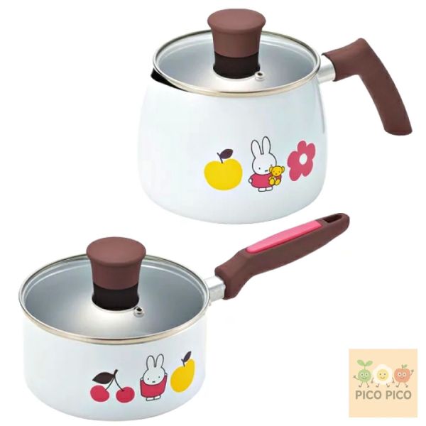 日本正版｜Miffy 米飛兔花花不沾鍋系列｜平底鍋／帶柄湯鍋／壺型鍋 三款選擇 