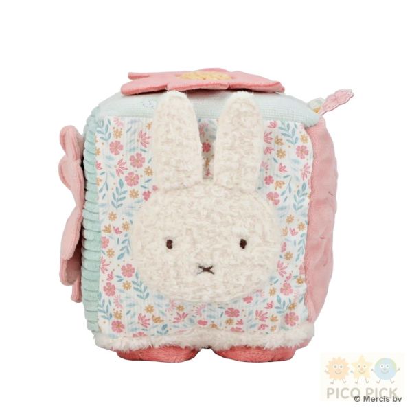 日本直送｜Little Dutch × Miffy 幸運花朵探索方塊玩具｜寶寶啟蒙布積木 米飛布書感官玩具 新生兒安撫玩具 