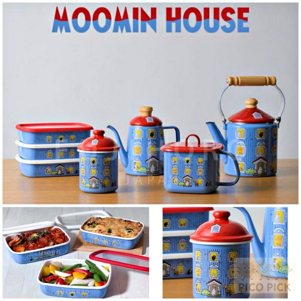 日本直送｜Moomin x 富士琺瑯｜嚕嚕米藍屋 琺瑯系列｜茶壺・手沖壺・保鮮盒・調理鍋・收納罐｜北歐風廚具・送禮首選 