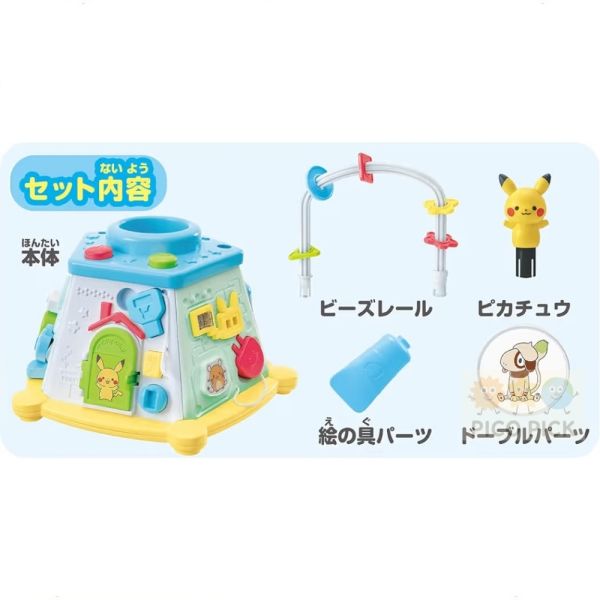 日本直送｜monpoké 皮卡丘益智六面盒玩具【寶可夢多功能聲光玩具】 