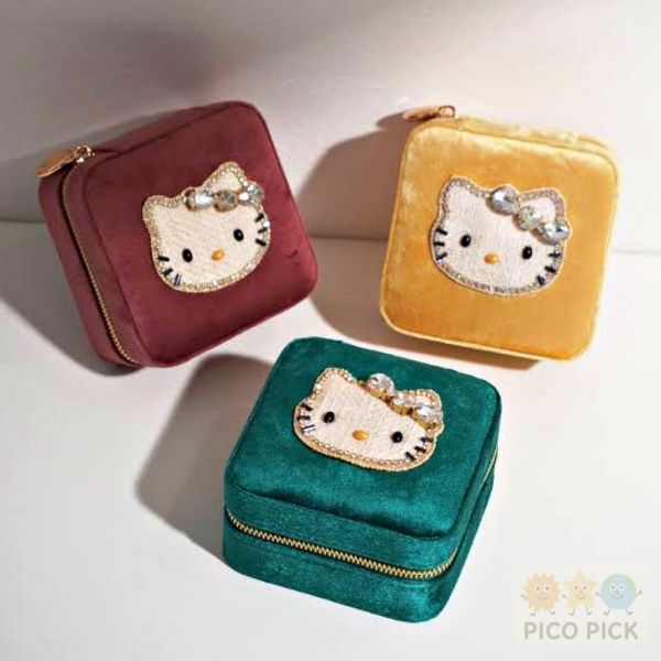 日本直送｜Hello Kitty × MAYGLOBE】手工珠繡天鵝絨首飾盒 