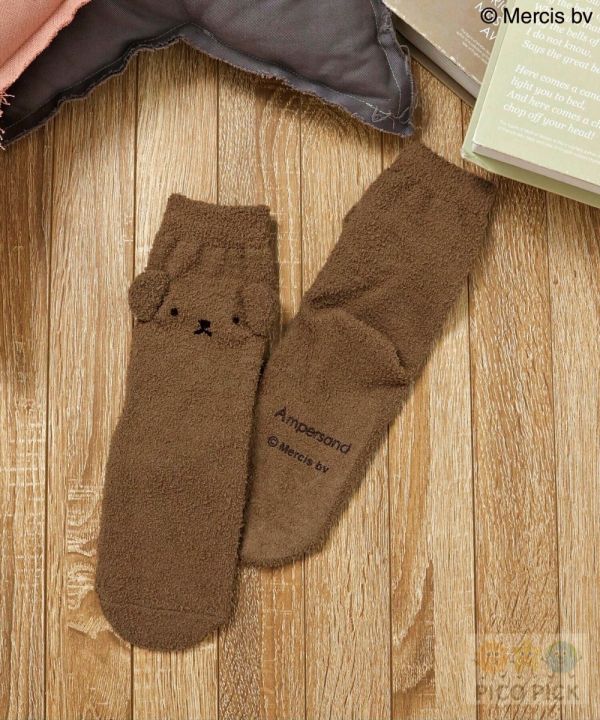 日本直送｜Miffy & Boris 米飛兔毛絨絨中筒襪 