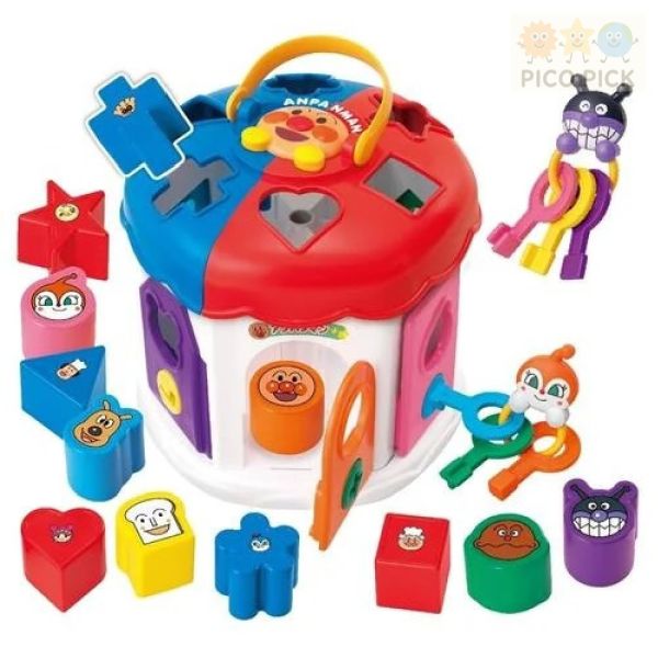 日本直送｜日本正版ANPANMAN 麵包超人 4合1 造型益智拼圖盒（附鑰匙＆角色吊飾） 