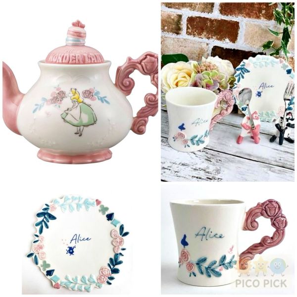 現貨當日出日本 迪士尼正版愛麗絲夢遊仙境 系列陶瓷餐具｜茶壺／馬克杯／甜點盤 