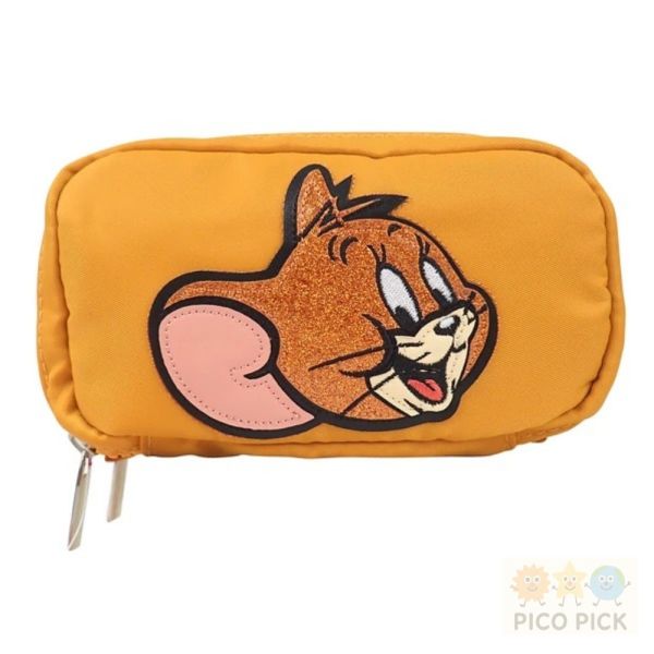 日本直送｜Tom & Jerry 閃亮立體造型多功能收納包】雙層拉鍊大容量｜湯姆貓傑利鼠｜FLAPPER聯名款 