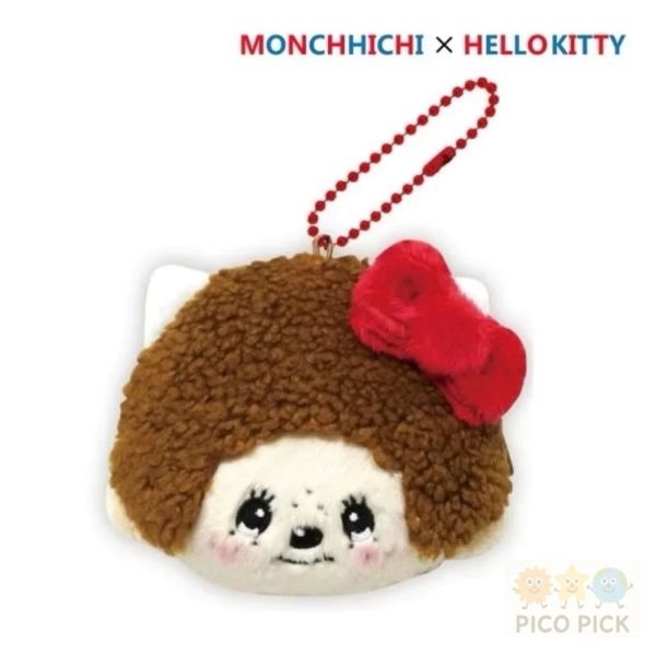 日本直送 夢幻聯名Monchichi x Hello Kitty 限定發售系列商品 化妝包/吊飾/斜背小包 