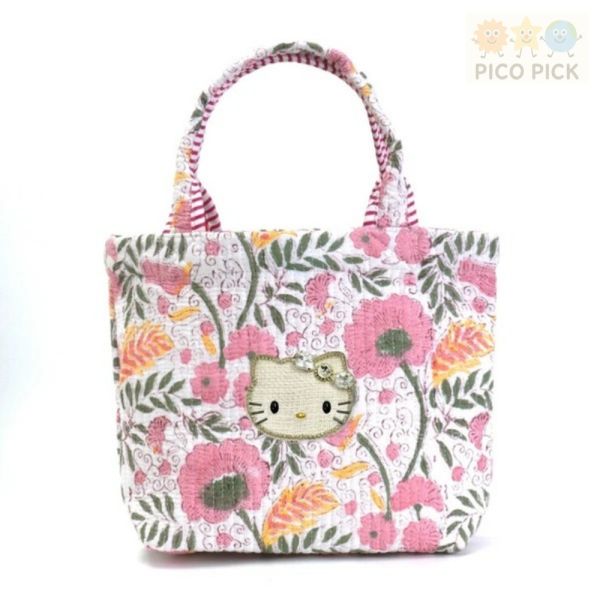 日本品牌聯名｜正版Hello Kitty × MAYGLOBE 印花手提包 