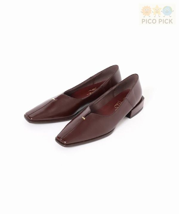 日本直送｜Le Talon 方頭金屬飾低跟鞋（3色可選） 