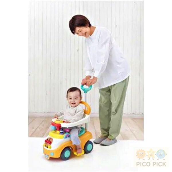 日本正版麵包超人3STEP 多功能學步車｜三合一手推車／騎乘玩具 
