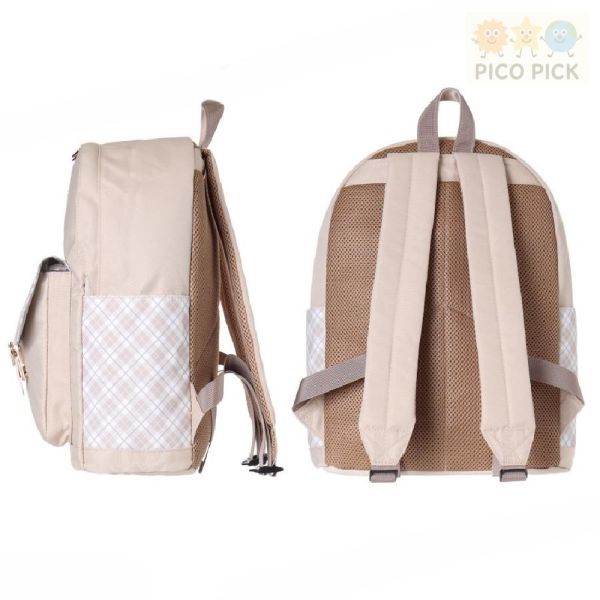 日本正版｜Coboca+格紋愛心腰帶蝴蝶結 後背包｜聚酯纖維 17L 大容量 學生書包 休閒背包 