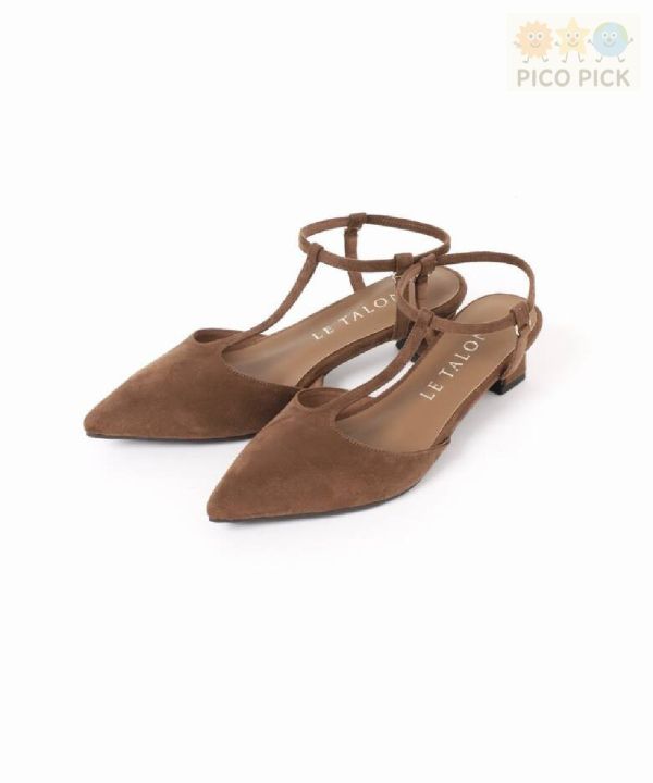 日本直送｜Le Talon T字帶尖頭低跟鞋（共3色） 