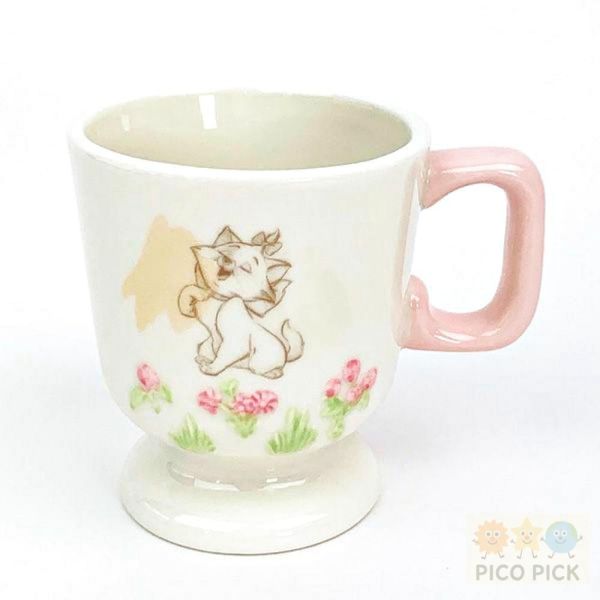 日本直送｜迪士尼 瑪麗貓 Marie /小姐與流氓 浮雕花朵系列 馬克杯 / 圓盤 下午茶餐具組 立體浮雕 