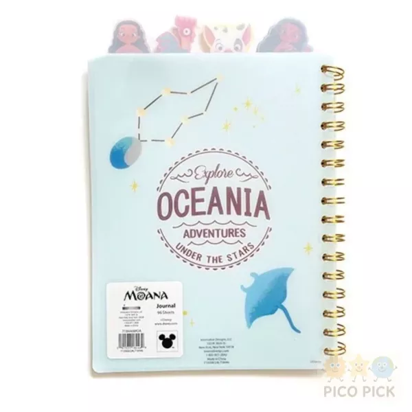 日本直送《迪士尼 海洋奇緣》Moana造型索引分頁活頁筆記本 Disney 