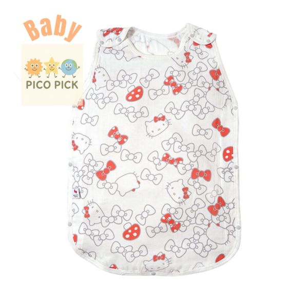 日本直送｜Hello Kitty × Hoppetta 聯名系列｜寶寶包巾／防踢背心／紀念餅乾禮盒 