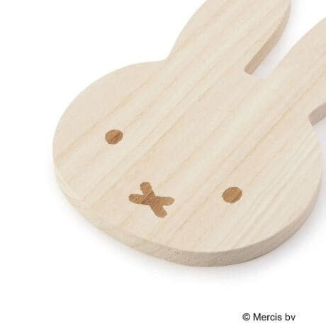 日本 日本製Miffy 米飛兔 木製砧板｜臉型切菜板 點心餐盤 無塗裝桐木 