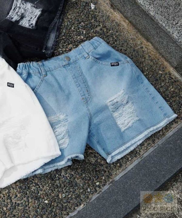 日本直送 日系品牌女童夏日涼感刷破短褲125cm-165cm 