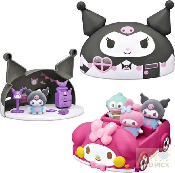 2025年11月最新發售日本｜Sanrio 庫洛米Kuromi 小屋 & My Melody 小車組 