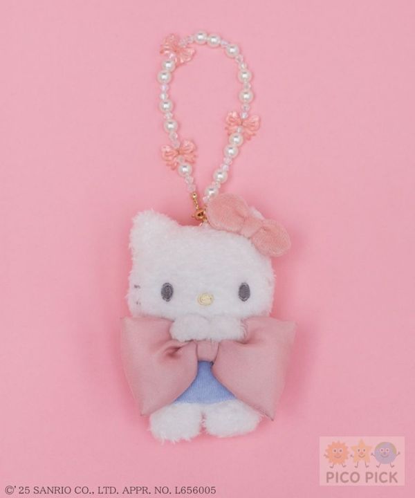 日本直送 ｜Maison de FLEUR × Sanrio 聯名系列｜角色抱蝴蝶結小物組／髮夾／珍珠吊飾／毛巾手帕/小包吊飾 