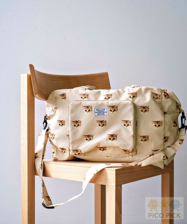 日本｜PAUL & JOE 貓咪印花旅行波士頓包｜可肩背可斜背｜33L大容量輕量旅行袋 