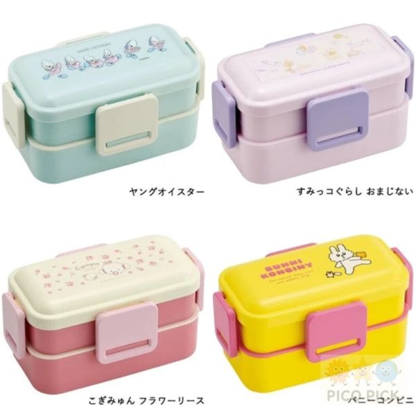 日本 直送 Disney長髮公主雙層便當盒 600ml／4點鎖扣密封抗菌款（日本製） 