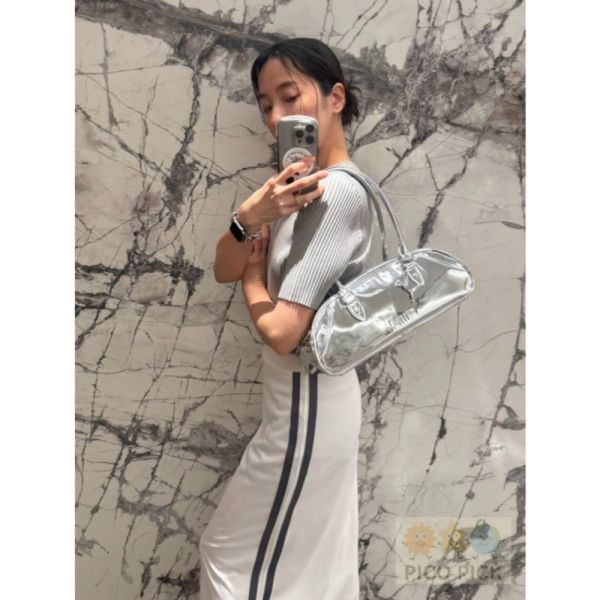 日本限定 Emmi x Puma十周年限定銀色波士頓包 