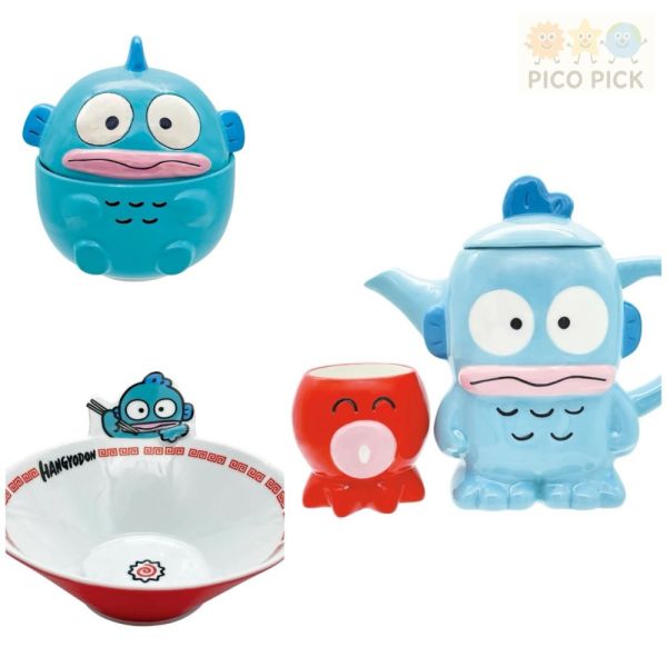 日本正版 Sanrio 人魚漢頓 餐具系列（湯飯碗／茶壺組／拉麵湯碗） 