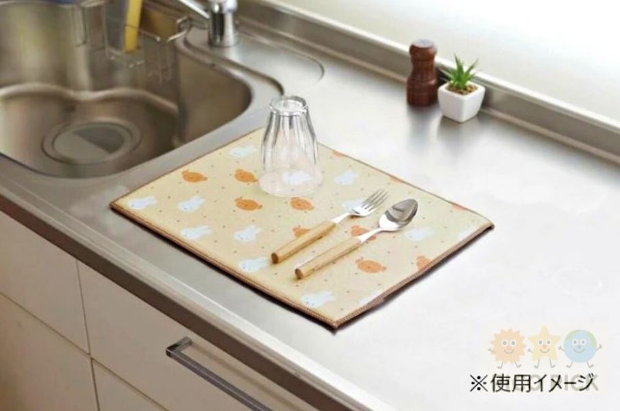日本 Miffy 米飛兔｜吸水瀝水墊｜30×40cm 廚房餐具吸水墊 杯墊 廚房用品 