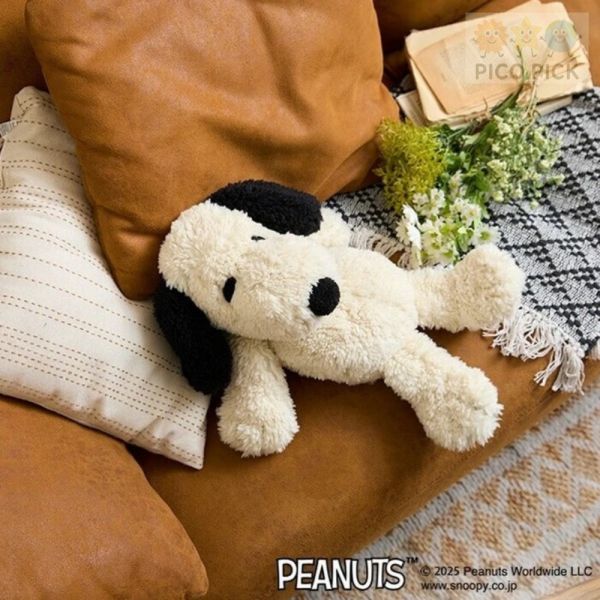 日本正版PEANUTS Snoopy 史奴比軟綿綿超療癒趴姿娃娃 51cm 