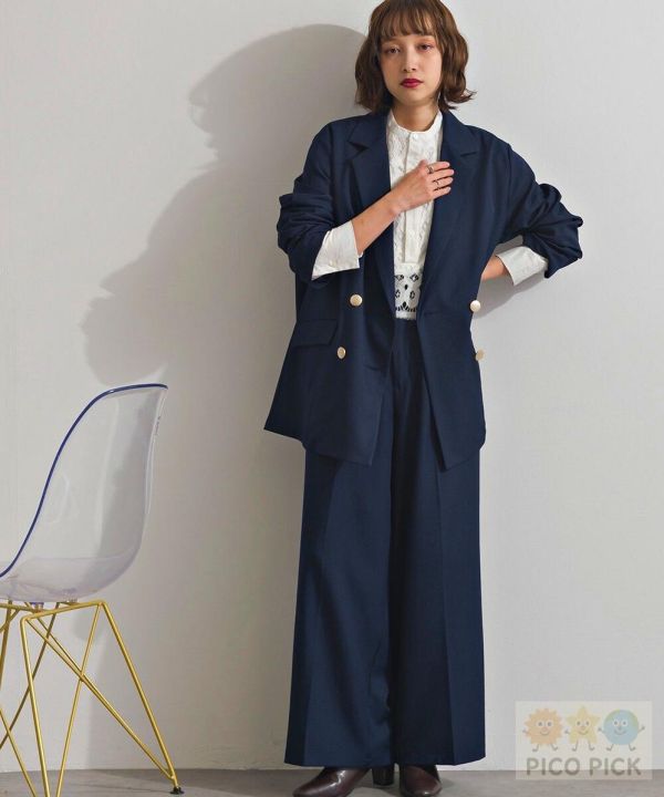 2026春裝Elencare due日本 立體打摺寬版西裝褲 高腰西裝褲 寬褲 西裝長褲 女裝 