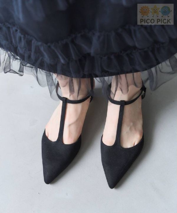 日本直送｜Le Talon T字帶尖頭低跟鞋（共3色） 