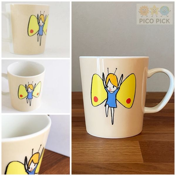 日本直送｜日本官方正版奈良美智 × ARABIA 蝴蝶女孩馬克杯 