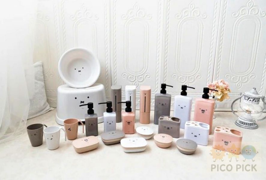 日本正版｜Miffy 米飛兔 × Boris 小熊 × Grunty 磁吸式按壓瓶｜浴室收納罐・沐浴瓶・洗髮乳瓶 