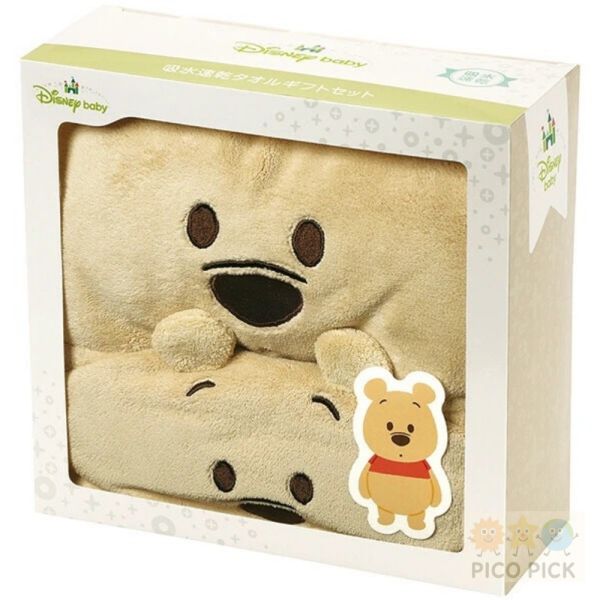 日本直送｜Disney baby 吸水速乾毛巾禮盒組（米妮／維尼／奇奇蒂蒂／米奇） 
